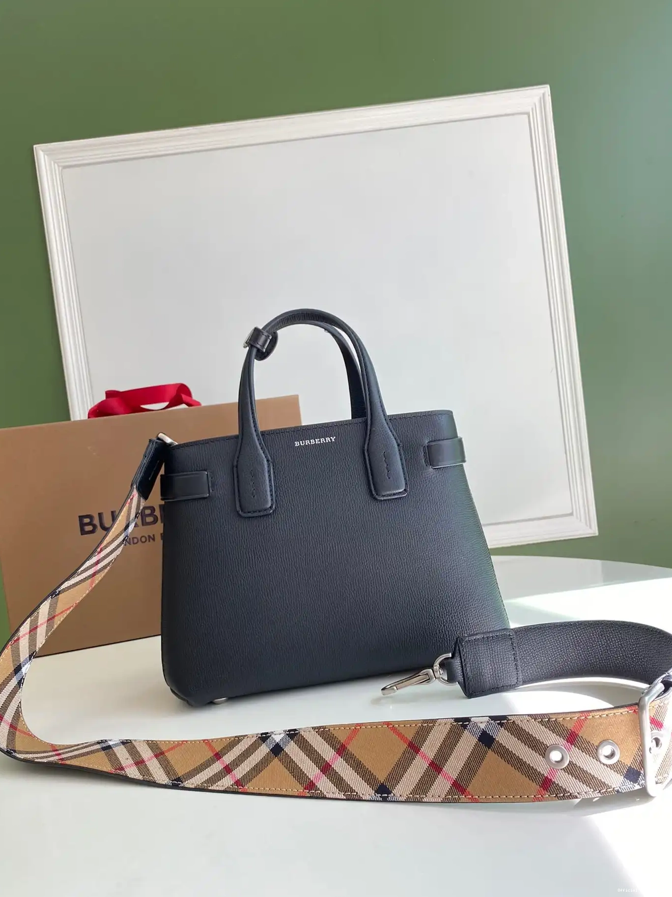 Official First Bag Ru Check Bowling Bag-26*12*19CM BURBERRY 0514